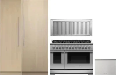5 Piece Package Includes Refrigerator, Freezer, Range, Hood And Dishwasher